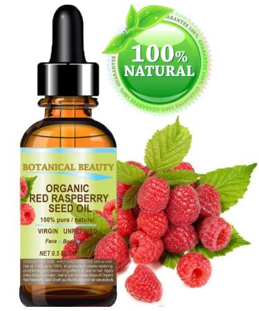 Organic Red Raspberry Seed Oil 0.5 Fl.oz for Face, Body & Hair - Botanical Beauty - Buy Online on GoSupps.com