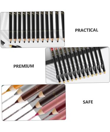 DOITOOL 12pcs Lip Liner Eyeliner Black Waterproof Eyeliner Pencil Eyeliner Long Lasting Eyeliner Makeup Pen - Buy Online on GoSupps.com