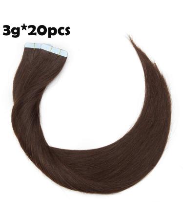 SEGO TAPE Extensions | Real Hair 20 Tresses 60g Set | Dark Brown #2-1 | 24 (60cm) Hair Extensions for Smooth Styling - Buy Online on GoSupps.com