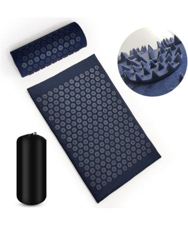 SJLS Massager Cushion Relieve Stress Back Body Yoga Mat Acupressure Pain Spike Mat Acupuncture Mat Yoga Mat Massager Pad (Color : Navy Blue Set) - Buy Online on GoSupps.com