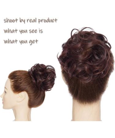 Natural Black & Dark Auburn Updo Ponytail Hair Extensions - Curly Wavy Hairpieces for Women - Buy Online on GoSupps.com