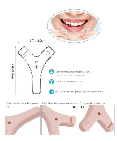 Zeenchoice Orthodontic Aligner Chewies: Y-shaped Chompers for Clear/Metal Braces | Pink/Peach Scented, with Storage Case - Buy Online on GoSupps.com