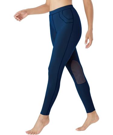 FitsT4 Kids Horse Riding Tights Performance Knee Patch Pull On Equestrian Schooling Riding Pants Teal X-Small - Buy Online on GoSupps.com