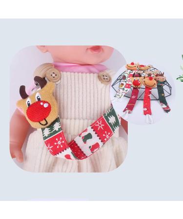 TIAN-K Christmas Elk Pacifier Chain | Cotton Teething Toy for Newborns | International Shipping - Buy Online on GoSupps.com
