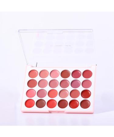 Lip Gloss Palette Palette Lip Gloss Makeup lip 24 Color Makeup Lip Gloss Sheet Portable Long Lasting Lipstick for Feminine Girls - Buy Online on GoSupps.com