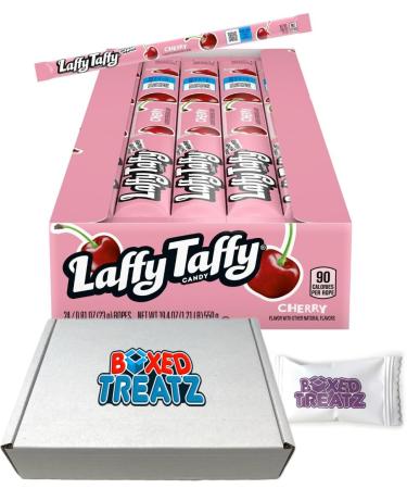 Laffy Taffy 24x23g Cherry - Chewy Stretchy & Tasty Boxed Treatz