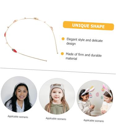 Baluue Strawberry Headband Carrot Hair Hoops Headdress Strawberry Hair Band Strawberry Hair Clip Fancy Headpiece Headbands Lace Cute Hairbands Pearl Hair Tie Seashell Fruit Alloy (iron) - Buy Online on GoSupps.com