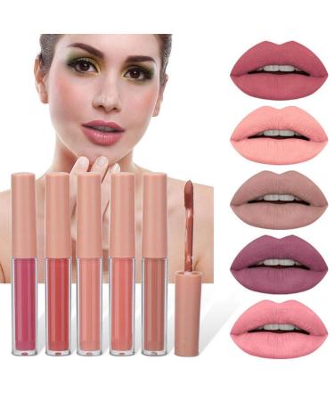 Buy Matte Lipstick Set - 5pcs Mini Waterproof Long Lasting Lipstick & Lipgloss - International Shipping Available - Buy Online on GoSupps.com