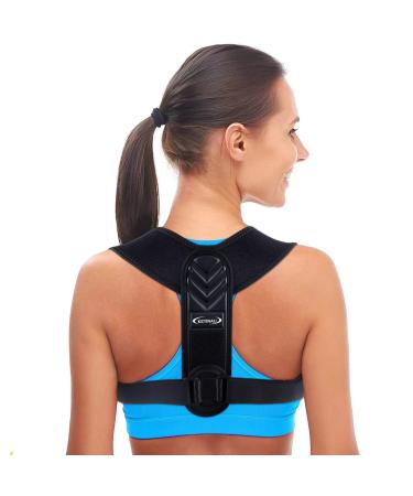 Posture Corrector for Women and Men   Back Brace Adjustable Upper Posture Support  Shoulder Posture Brace  Back Support Comfortable Back Straightener Support for Clavicle Support and Providing Pain Relief from Neck Back ...