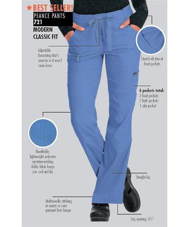 KOI Lite 721 Women's Peace Scrub Pant Medium Black - Comfort and Style for Healthcare Professionals - Buy Online on GoSupps.com