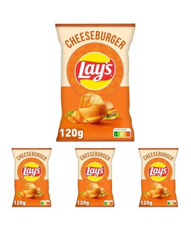 Lay's Cheeseburger 120g (Lot de 4)