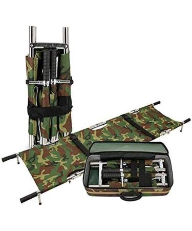Portable Four Fold Folding Stretcher Portable Hospital Rescue Ambulance Stretcher Aluminum Emergency Transport Stretcher with Carrying Bag 1203