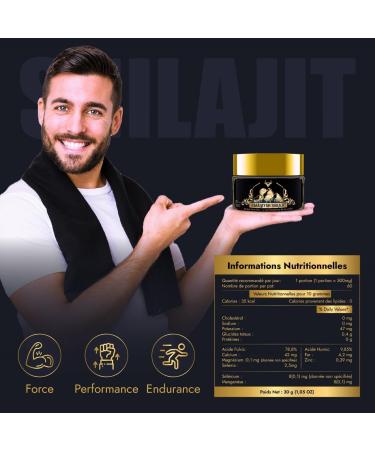 Shilajit | Pure Shilajit | Purified Organic Himalayan Shilajit | Rich in Fulvic Acid Highly Concentrated | Premium Quality 100% Pure | Non-GMO | Laboratory Tested | Graduate Spoon Free - Buy Online on GoSupps.com