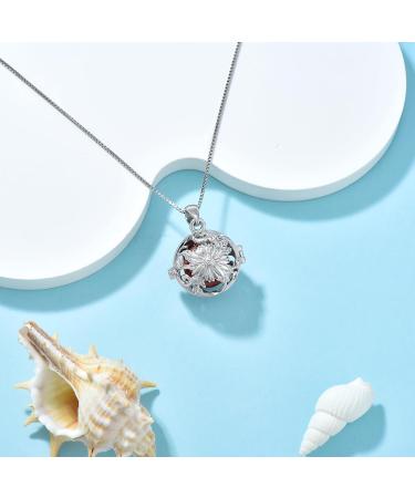 Sunflower Aromatherapy Diffuser Necklace | 925 Sterling Silver Essential Oil Pendant for Women | Perfect Gift for Birthday Valentine's Day & Graduation - Buy Online on GoSupps.com