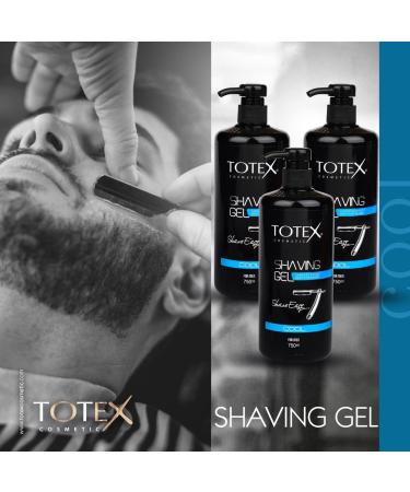 Totex Cool Shaving Gel 750ml | Clear Transparent Formula for Men & Women | Quick Dry, Sensitive Skin Protection | Ideal for Bikini Line Shaving - Buy Online on GoSupps.com