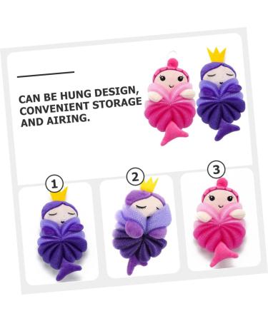 Buy Hemoton 2pcs Bath Ball Shower Loofah - Kids Bath Pouf for Gentle Skin Cleaning | International Shipping Available - Buy Online on GoSupps.com