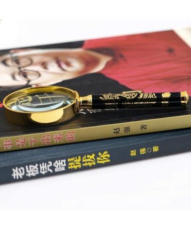 Magnifying Glasses Vision aids Super Clear Reading Magnifying Glass 50MM Handheld Reading Glasses Golden 10 Times Stationery Office Supplies 1PCS Journey - Buy Online on GoSupps.com