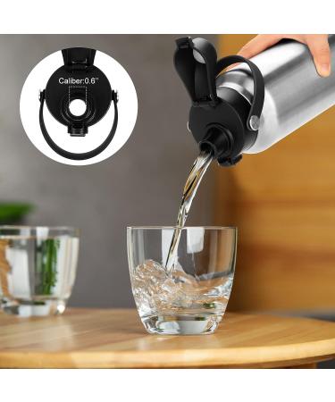 EIPOSAU Spout Lid for YETI Rambler Bottle - BPA Free Chug Cap - Fits 18/26/36/64 oz Bottles - Push Button & Lock - Black - Buy Online on GoSupps.com