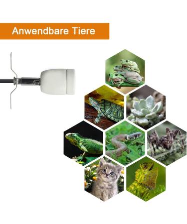 Naneezoo 300W Reptile Heat Lamp - 360 Rotating Ceramic Spot Light for Aquariums Turtles Snakes & Lizards - E27 Porcelain Base Includes Cable & Plug - Buy Online on GoSupps.com