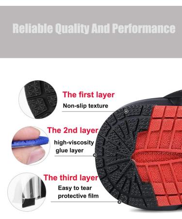 Shayee Shoes Heel Protector 2 Pairs Black 9.5-10.5 | Self-Adhesive Sole Repair Plates for Men and Women Sneakers | Noise Reduction & Skid Proof Cushion - Buy Online on GoSupps.com