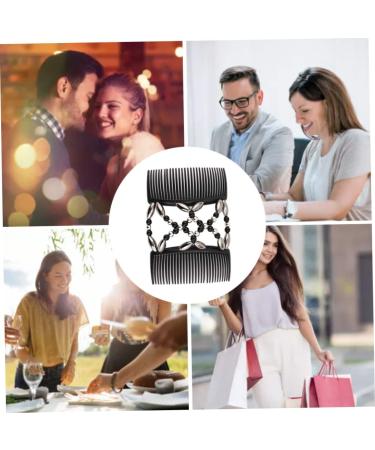 Beaded Hair Combs Stretchy Double Comb Hair Clips Stretchy Hair Comb Beads Hair Combs Elastic Hair Combs Vintage Beads Hair Comb for Women Hair Combs for Women Elastic Hair Slides - Buy Online on GoSupps.com