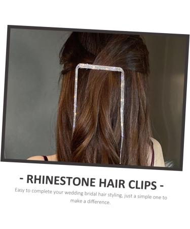 FRCOLOR Rhinestone Hairpin tassel hair clip crystal hair clip bridal headpieces for alligator hair clips for women rhinestones braided ponytail bride pin hair jewelry alloy Bobby Miss - Buy Online on GoSupps.com