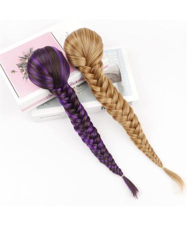 Ponytail Extensions 15 Inch Rope Braids Ponytails Chignon Fishtail Ponytail Extension Synthetic Hair Drawstring for Women(Color:10) 15inches 10 - Buy Online on GoSupps.com