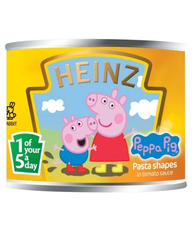 HEINZ Heinz Peppa Pig Shaped Pasta in Tomato Sauce (205g) - Pack of 6