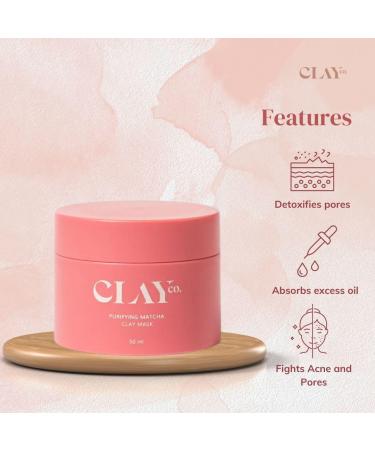 Buy BAPOLE CLAYCO Purifying Matcha Clay Face Mask 50ml | Vegan Green Tea Mask for Glowing Skin | Ideal for Japanese Skincare Routine - Buy Online on GoSupps.com