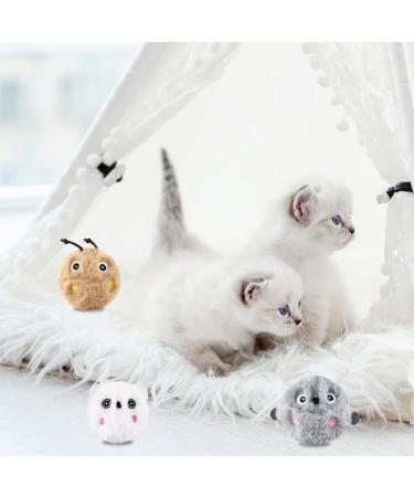Buy Catal Balls - Interactive & Plush Cat Toys with Sound | 3 Colors Electrically Animated | Perfect for Playful Cats - Buy Online on GoSupps.com