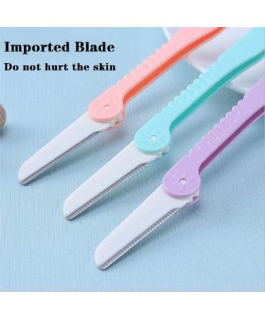 Shop 3-Piece Women's Facial Shaver - Eyebrow Trimmer & Hair Remover (Pink Blue Purple) | International Shipping Available - Buy Online on GoSupps.com