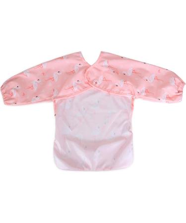 Luxja Baby Waterproof Long Sleeve Bib for Toddler (6-24 Months) - Flamingo Print - Buy Online on GoSupps.com