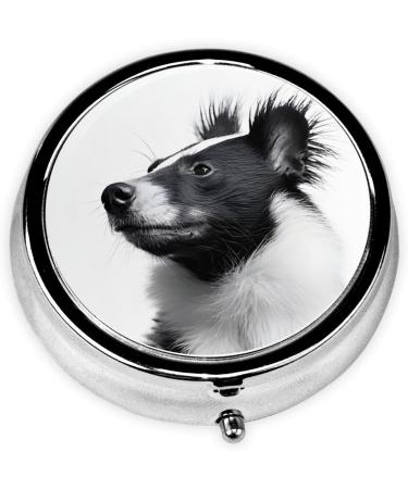 Skunk Printed Mini Round Pill Box - 3 Compartment Travel Organizer for Medicine Portable Pill Case for Home & Office - Buy Online on GoSupps.com