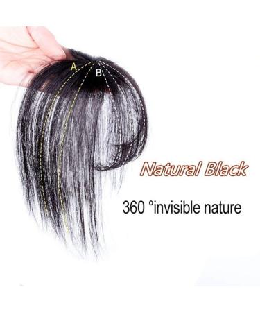 Tixiyu 3D Air Bangs Clip-In Human Hair Bangs Hairpiece Seamless & Invisible Black Hair Topper Extensions - Buy Online on GoSupps.com