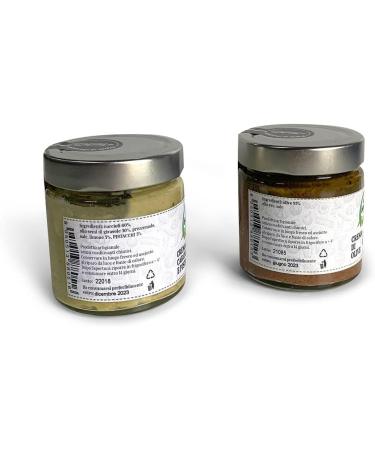 Artichoke and Pistachio Cream and Al Boschetto Olive Cream 100% natural MadeinItaly Km0 2 jars of 200 g each. - Buy Online on GoSupps.com
