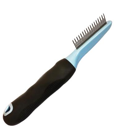Meric Detangling Dematting Comb, Short And Long Teeth Easily Release Tangles And Knots, Comfort No-Slip Grip Handle, Rounded Teeth Gentle Enough For Bunnies