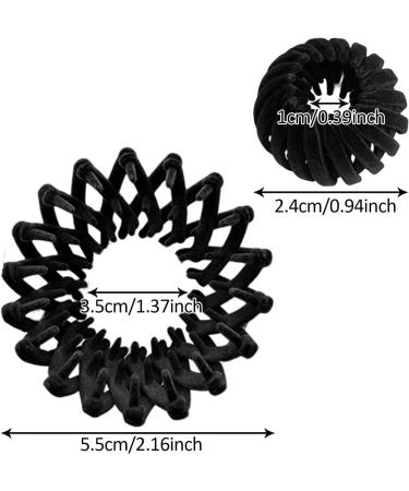 Magic Hair Clip Bird Nest Magic Hair Clip Hair Holder Birds Nest Hair Clip Bun Maker Lazy Birds Nest Plate Hairpin hair bun accessories for women Velvet Hair Clips Expandable Ponytail Holder Black - Buy Online on GoSupps.com