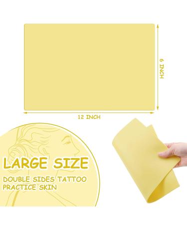 6 Sheets Blank Skin Practice Kit - 8x11 Inch, 3mm Thick Synthetic Skin for Tattoo Artists - Double Sided Silicone Practice Skin for Beginners and Experienced Artists - Buy Online on GoSupps.com