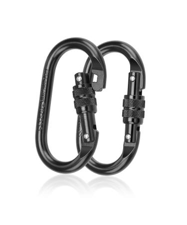 Karabiner Groß 25kn Parfco 2 pieces of carabiner climbing load -bearing alloying carabiner hooks climbing carabiner hooks large for hammock mountaineering swing - Buy Online on GoSupps.com