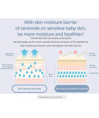 Mongdies Baby Sun Cushion SPF 43 PA+++ | Safe Inorganic UV Protection | Vitamin Tree Complex | Skin Irritation Tested - 12g - Buy Online on GoSupps.com