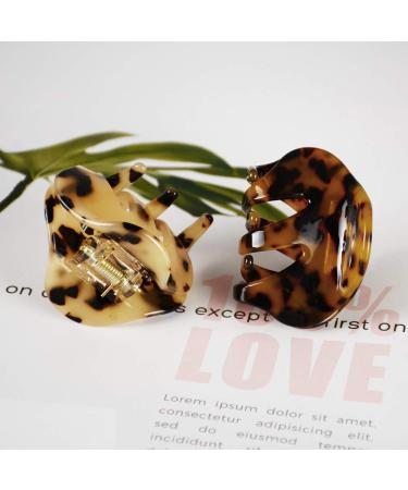 4 Pack 2.1 Inch Tortoise Shell Hair Claw Clips - French Design Hair Barrettes for Women and Girls - Buy Online on GoSupps.com