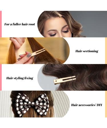 50Pcs Pin Curl Clips with 3Pcs Comb Set for Hair Setting - Gold Double Prong Clips for Hairdressing, Hair Salon, or Barber - Buy Online on GoSupps.com