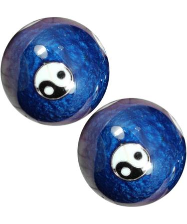 Lurrose Blue Enamel Gymnastics & Hand Massage Balls - Traditional Chinese Baoding Fitness Handballs - Buy Online on GoSupps.com