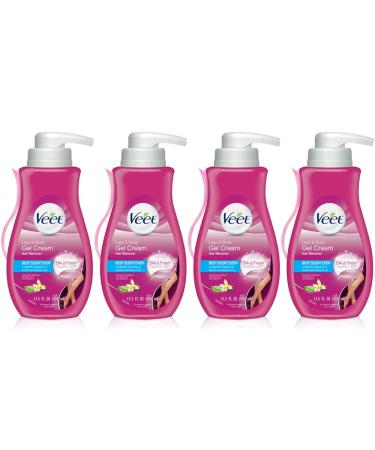 Veet Gel Hair Remover Cream, Sensitive Formula, 13.5 oz (Pack of 4) 13.5 Fl Oz (Pack of 4)