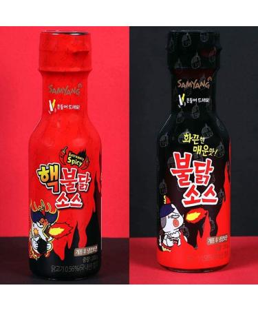 Amatec24 Samyang Sauce Set - Hot & Spicy Chicken Sauce - Korean Fire Noodle Challenge (2x 200g) | International Shipping Available - Buy Online on GoSupps.com