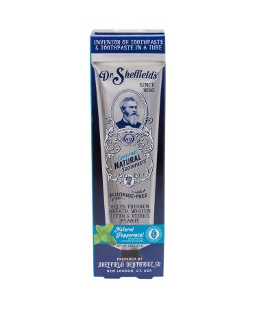 Dr Sheffield's  Toothpaste Natural Peppermint  5 Ounce