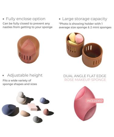 Buy Silicone Makeup Sponge Holder & Travel Case - Black | Brush Bubble for Clean Protected Sponges & Blender Included - Buy Online on GoSupps.com