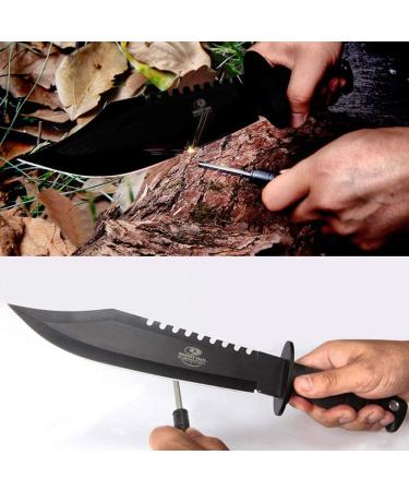 Mossy Oak 15-inch Survival Hunting Knife with Sheath - Fixed Blade Tactical Bowie Knife for Camping, Outdoor, Bushcraft - Includes Sharpener & Fire Starter - Buy Online on GoSupps.com