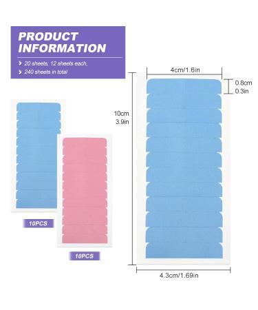 240PCS Double Sided Hair Tape Waterproof Wig Tape Hair Extension Tape Tabs for Lace Wigs Toupee and Hairpiece 4 x 0.8 cm Blue Pink - Buy Online on GoSupps.com