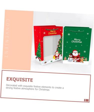 SKISUNO Party Container 5pcs Paper Goodie Bags Paper Candy Bag Containers for Xmas Storage Bags Handheld Party Bag 30x20cm Red - Buy Online on GoSupps.com